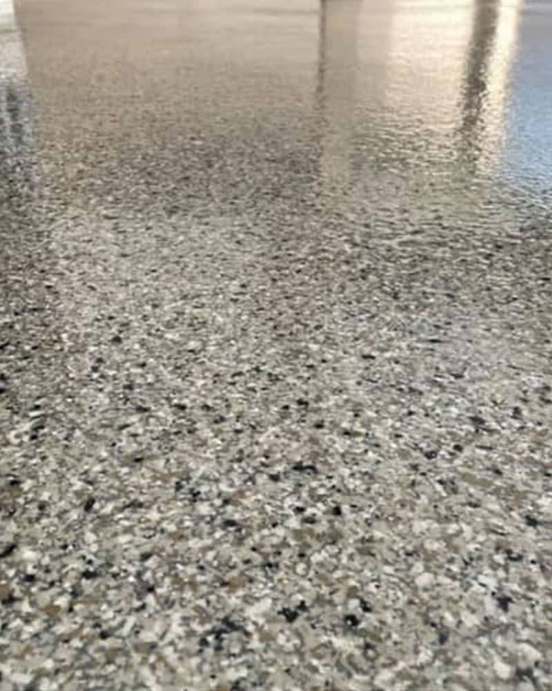 close up of epoxy floor